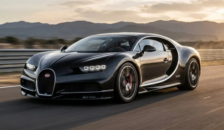 Bugatti Chiron owned by 50 Cent valued at approximately 3 million dollars featuring an 8.0 liter quad-turbocharged W16 engine producing 1479 horsepower with a top speed electronically limited to 261 mph and 0 to 60 mph in approximately 2.4 seconds acquired by 50 Cent after being placed on Ferrari's blacklist alongside Justin Bieber and Kim Kardashian demonstrating that his access to the most exclusive automotive hardware was not contingent on any single manufacturer's approval