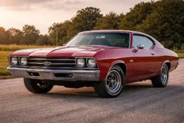 1969 chevelle ss 396 complete guide america most beloved muscle car hero 69 Chevrolet Chevelle SS 396 in three quarter front view showing the power bulge hood five spoke mag wheels SS badging and clean second generation body lines of the muscle car that sold over 86000 SS units in a single model year offered with L35 325 horsepower L34 350 horsepower and L78 375 horsepower engine options and the rare COPO 427 cubic inch big block producing 425 horsepower in approximately 323 confirmed factory ordered examples