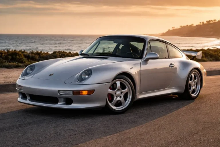 Porsche 993 Turbo the last generation air cooled 911 produced from 1994 to 1998 named by Robert Downey Jr. in a July 2023 MotorTrend interview as his all time favorite car in his collection describing driving it down Pacific Coast Highway as an irreplaceable experience gifted to him by his wife Susan Downey