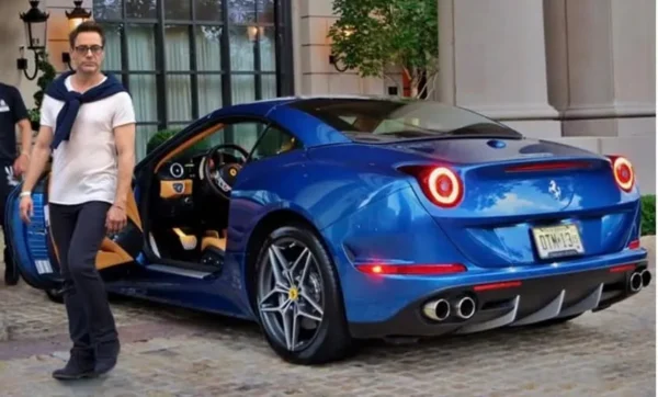 robert downet jr and his 2016 Ferrari California