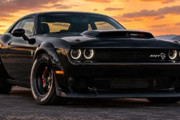 2023 Dodge Challenger SRT Demon 170 showing the most powerful Challenger ever produced with 1025 horsepower and 945 lb-ft of torque on E85 ethanol fuel covering the quarter mile in 8.91 seconds at 151.17 mph according to Dodge official press documentation representing the final production Challenger and the conclusion of the Last Call special edition series with only 3300 units produced 3000 for the United States and 300 for Canada