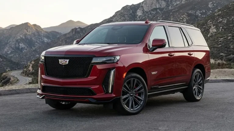 2026 Cadillac Escalade-V showing the three-row full-size luxury SUV powered by a hand-built 6.2-liter supercharged LT4 V8 producing 682 horsepower reaching 60 mph in 4.4 seconds with 16.1-inch Brembo front brakes starting at 170595 dollars built in Arlington Texas representing the most powerful American-branded full-size luxury SUV available in 2026 and the only vehicle combining three-row seven-passenger seating with this specific combination of power and performance