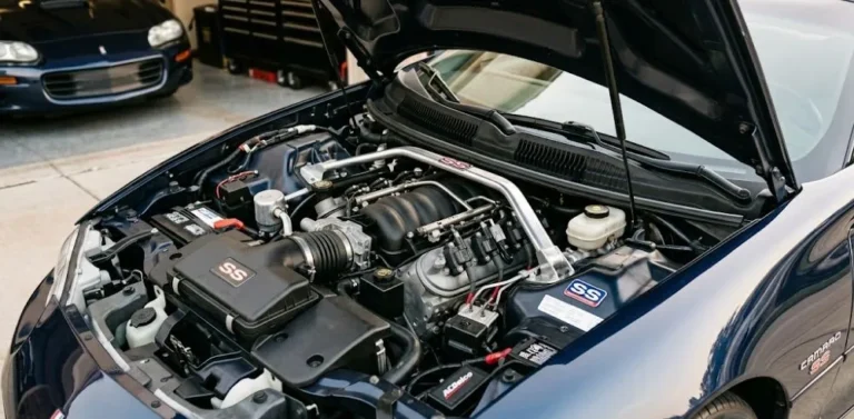 Fourth generation Chevrolet Camaro SS from 1998 to 2002 with the LS1 5.7 liter V8 producing 320 horsepower representing the American performance renaissance of the late 1990s and the final F-body Camaro generation before the first discontinuation after the 2002 model year with the Z/28 and SS variants capable of mid-four-second 0-60 mph times and quarter miles in the 13-second range