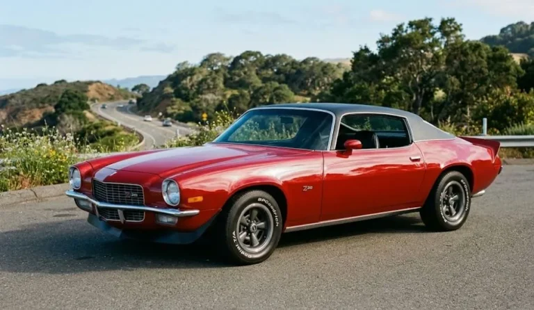 Second generation Chevrolet Camaro from 1970 showing the flowing European GT influenced body design with the long hood short deck proportions and sweeping body side line that gave the second generation its reputation as one of the most beautiful American production cars of its decade sharing the F-body platform with the Pontiac Firebird and featuring the Z/28 performance package 