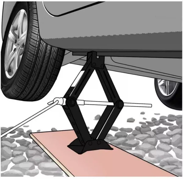 4 .change a tire on car 4 .change a tire on car