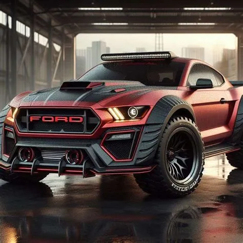2026 Ford Mustang Raptor a red and black sports car