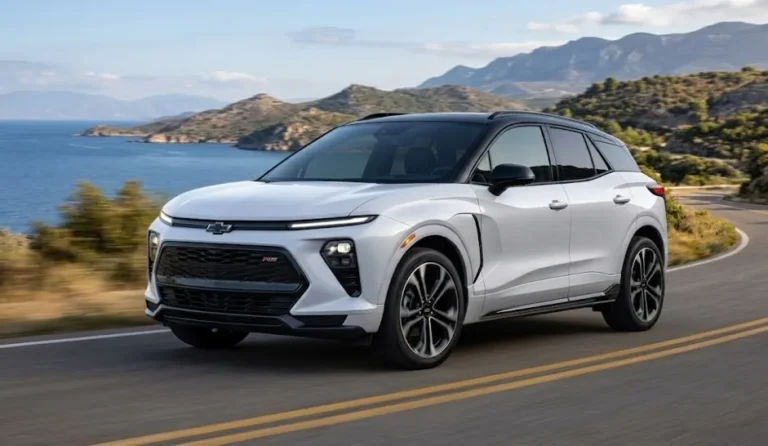 Chevrolet Bolt EV showing the refreshed styling of the returning model with a starting price of 28595 dollars and 255 miles of range after being discontinued in 2023 available as a limited run model with 10 percent to 80 percent fast charging in 26 minutes at 150 kW or higher DC charging and an RS trim at 31600 dollars adding heated and ventilated front seats multicolor ambient lighting and exterior appearance upgrades competing in the affordable electric vehicle segment below the Tesla Model 3