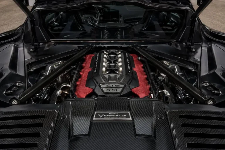 The 5.5 liter LT6 flat-plane crankshaft naturally aspirated V8 engine in the 2026 Chevrolet Corvette Z06 producing 670 horsepower at 8600 rpm making it one of the highest output naturally aspirated production V8 engines per liter in automotive history sharing its fundamental architecture with the C8.R race car that won the Le Mans GTE Pro class reaching 60 mph in 2.6 seconds and a top speed of approximately 196 mph starting at approximately 114395 dollars