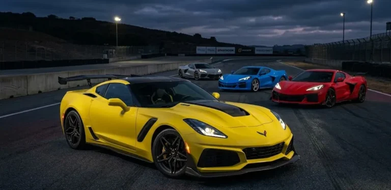 2026 Chevrolet Corvette ZR1X or Corvette sports car lineup representing the complete range of sports Chevy cars available in 2026 from the Corvette Stingray producing 495 horsepower starting at approximately 68300 dollars through the Corvette Z06 with 670 horsepower flat-plane V8 and the Corvette ZR1 with 1064 horsepower to the Corvette ZR1X producing 1250 combined horsepower reaching 60 mph in 1.68 seconds with a 233 mph top speed as the fastest sports Chevrolet ever produced
