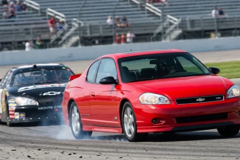 2006 Chevrolet Monte Carlo SS V8 sixth generation W-body front-wheel-drive coupe showing the 5.3-liter V8 producing 303 horsepower the highest output of any Monte Carlo since the first-generation big-block era representing the final V8-equipped Monte Carlo ever produced with the SS badge and NASCAR-inspired styling from the Cup Series Monte Carlo that competed during the same period discontinued after 2007 making this the last chapter of the Monte Carlo story